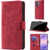 CaseGla Cover per Samsung Galaxy S26 Ultra, Rosso | Blocco RFID, Portafoglio Pelle PU, Flip Libro, Porta Carte, Magnetica Libretto, Antiurto Protezione Completa