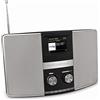 Nordmende Transita 400 - Internet radio (DAB+, FM, radio stereo, W-LAN, Spotify Connect, streaming audio Bluetooth, NFC, display a colori, sveglia, jack per cuffie, 2 x 10 Watt, AUX-In) nero/argento