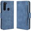 Jiajihua Custodia Compatibile con Motorola One Fusion+ / One Fusion Plus 4G PAKF0002IN Portafoglio [Doppio slot per schede][Flip Stand][Custodia del telefono][Chiusura magnetica] Blue