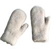 SHTGOI Guanti da muffole in morbida pelliccia calda guanti in pelliccia sintetica lavorata a maglia in velluto di visone, caldi guanti invernali in lana termica fodera in pile senza dita per donne e