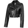 fjackets Giacca da motociclista da uomo, in vera pelle di agnello, trapuntata, stile Cafe Racer, classica giacca da motociclista con cerniera