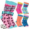 Get Trend Calzini Divertenti Donna, Pack da 5 o 6 Calze Colorate e Simpatiche per Uso Quotidiano, Lavoro, Regalo Donna Madre