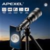 APEXEL teleobiettivo professionale HD Zoom obiettivo del telefono 20-60X potente telescopio monoculare teleobiettivo Mobile per il turismo in campeggio