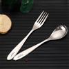Tiartisan Titanium ultraleggero durevole portatile forchetta per sabbiatura cucchiaio lucido posate set di stoviglie per campeggio zaino in spalla
