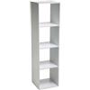 NONE Factory Cuadros - Scaffale Alto Bianco Teo con 4 Scomparti - Mobili e Scaffali per Ingresso - Organizzazione Efficiente - Design Moderno