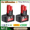 Turpow Per Milwaukee M12 Batteria 12V 9.0Ah Batteria Ricaricabile 48-11-2402 48-11-2411 9000mAh Batteria di Ricambio per Utensili Elettrici