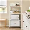 SoBuy FRG12-W Scaffale per carrello da cucina con ripiano da cucina in rotolo