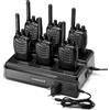 BAOFENG PMR446 Walkie Talkie 6PCS Pofung PT88E Radio bidirezionale 16 canali VOX con auricolari caricabatterie a 6 vie