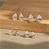 ORSA JEWELS KISS MANDY Moda S925 Argento Ovale 8A Zirconia Ear Stud Accessori Semplici Quotidiani Scintillanti CZ Orecchini di Fidanzamento LZE02