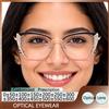 CCspace Nuovi montature per occhiali con diamanti di lusso da donna miopia occhiali in metallo anti-luce blu occhiali da lettura ottici con prescrizione personalizzabile