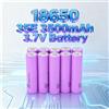 Ddadache Batteria Ricaricabile agli Ioni di Litio INR18650-35E, Capacità Reale 3500mAh, 3.7V, per Utensili Elettrici Fai-da-Te e Torce