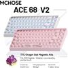 MCHOSE Tastiera da Gaming MCHOSE ACE68 V2 con Sensore Hall TTC, Latenza Ultra-bassa 0.008ms, Polling Rate 8KHz, Scan Rate 256k, Precisione 0.001mm, Cablata