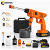 CONENTOOL Idropulitrice Portatile a Batteria 21V 50 Bar, Pistola Lavaggio Auto Ricaricabile ad Alta Pressione con Serbatoio Schiuma per Giardino