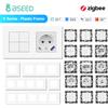 BSEED Interruttori Dimmer Smart Zigbee 1/2/3/4 Gang per Tapparelle e Luci, Pulsanti Meccanici, Prese EU, Componenti DIY USBC, Cornici in Plastica