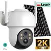 Wonsdar Telecamera IP WiFi solare per esterni con batteria integrata, telecamera PTZ, visione notturna wireless, avviso in tempo reale, audio bidirezionale, videosorveglianza di sicurezza iCsee