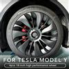 CCUUD 4 Pezzi Coprimozzi per Tesla Model Y 2018-2024, 19 Pollici, Accessori di Ricambio per Prestazioni, Parti Esterne Auto