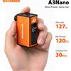 BSCOBBER A3Nano Mini Compressore d'Aria Elettrico Portatile per Bici, Manometro Wireless, Pompa per Pneumatici Schrader Presta, Accessori per Biciclette