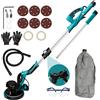 GECOFEER Levigatrice Elettrica per Cartongesso da 1250W, Macchina per Levigatura Pareti, Lucidatrice Portatile con Aspirazione Automatica della Polvere