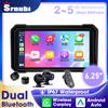 Jansite DVR Bluetooth da 6,25 pollici, cruscotto digitale portatile, schermo rimovibile, display impermeabile IP67, CarPlay wireless, Moto Android Auto, navigatore GPS per moto, cruscotto digitale per