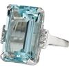 LVSHI Anello vintage da donna in argento 925 con acquamarina e zirconia cubica, regalo per matrimonio, misura 6-11