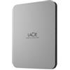LACIE Seagate Mobile Drive 2 TB USB 3.1 USB TYPE C Moon Silver w/Rescue - STLP2000400