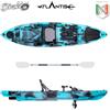 Atlantis Kayak-canoa ad elica Atlantis DRAKI blu cm 366 - 2 gavoni - seggiolino - pagaia - timone