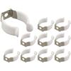 EpheyFIF 10 clip per tubi fluorescenti a LED, staffa di supporto a forma di U, in acciaio inox, per apparecchi di illuminazione per casa e ufficio, 25-35 mm (30 mm (H: 37))