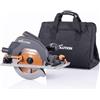 Evolution Power Tools - R185CCSX+ Sega Circolare Multi-Materiale 185 mm Compatibile con Binario Guida (Pacchetto Plus con Custodia da Trasporto), 230 V