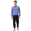 CAGI PIGIAMA MANICA LUNGA CALDO COTONE ART. 671 AZZURRO BLU 1053