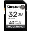 Kingston 32G SDHC Industrial pSLC Scheda Memoria SDHC UHS-I 3.3V Nero