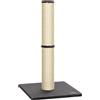 PawHut Tiragraffi per Gatti Leggero Alto 80 cm con Corda in Sisal e Base in Truciolato e Peluche, Grigio Scuro | Aosom Italy