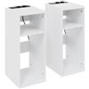 HOMCOM Set 2 Tavolini da Salotto Moderni con Ripiani Aperti, 2 prese AC e 2 porte USB, Design Sottile, Bianco | Aosom Italy