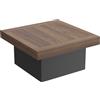HOMCOM Tavolino Quadrato Moderno con LED 16 Colori, 90x90x45 cm, Noce | Aosom Italy