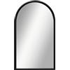 HOMCOM Specchio da Parete ad Arco con Cornice in Legno, 110x65 cm, Nero | Aosom Italy
