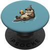 Party Animals with Sunglasses and Beer C Divertente lontra per festa di compleanno con animali e birra e occhiali da sole PopSockets PopGrip Adesivo