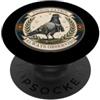 Urban Feather Watch Pigeon Patrol osserva sempre l'umorismo vintage birdwatching PopSockets PopGrip Adesivo