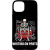 Funny Waiting On Parts Skeleton Gifts Me Custodia per iPhone 15 Plus Aspettando Parti Scheletro Meccanico Divertente Riparazione Auto Garage