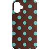 Vintage Polka Dot Pattern Big Dots Custodia per iPhone 16 Plus Grandi pois estetici a pois marroni e chiari