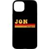 AmaStyle Co. Custodia per iPhone 15 Plus JON Nome Idea Personalizzata Uomo Retro Vintage JON