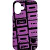 Vintage Analog Audio Outfits From the 80 Custodia per iPhone 16 Mixtapes - Nastri musicali, motivo musicale, colore: viola