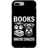 Funny Miniature Schnauzer And Book Desig Custodia per iPhone 7 Plus/8 Plus Schnauzer in miniatura con libri e schnauzer divertenti