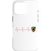 SAINT KITTS AND NEVIS Heritage & Patriot Custodia per iPhone 16 Pro SAINT KITTS E NEVIS Bandiera Battito cardiaco ECG Patriottico Nazionale
