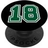 Leggende dello sport Numero n. 18 Squadra sportiva verde PopSockets PopGrip Adesivo