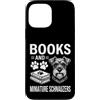 Funny Miniature Schnauzer And Book Desig Custodia per iPhone 13 Pro Max Schnauzer in miniatura con libri e schnauzer divertenti
