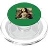 Leonardo Da Vinci's Mona Lisa Holding a Leonardo Da Vinci Gioconda con un gatto PopSockets PopGrip per MagSafe