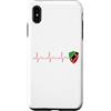 SAINT KITTS AND NEVIS Heritage & Patriot Custodia per iPhone XS Max SAINT KITTS E NEVIS Bandiera Battito cardiaco ECG Patriottico Nazionale