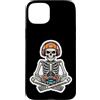 Skeleton Gamer Video Game Gaming Product Custodia per iPhone 15 Plus Scheletro Gamer Videogioco Cuffie Gaming Ragazzi Adolescenti Bambini