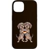 Dogs & Coffee Designs Custodia per iPhone 13 Tazza da caffè con due cani a pelo ruvido con la Germania