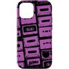 Vintage Analog Audio Outfits From the 80 Custodia per iPhone 12/12 Pro Mixtapes - Nastri musicali, motivo musicale, colore: viola