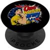 Girl Power Retro Kunst Selbstliebe State One Woman Army Comic Pop Art forza autostima PopSockets PopGrip Adesivo